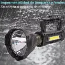 Linterna Reflector Recargable LED COB con Busca Huella USB(2).webp