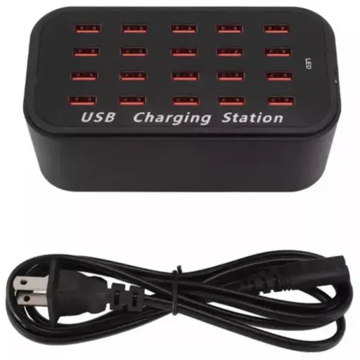 [ESTAC-CARG-USB] Estación de Carga USB Rápida con 20 Puertos