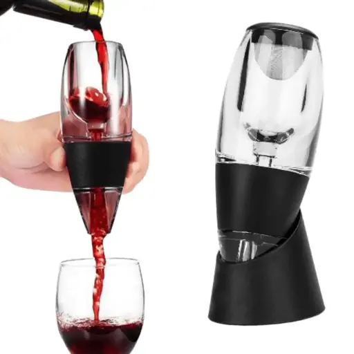 [DECANTADOR-VINO-BASE] Aireador Oxigenador Decantador de Vino con Base