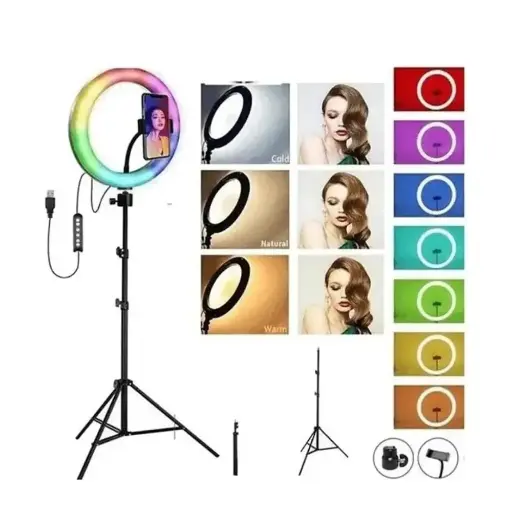 [ARO-LUZ-RGB-30] Aro De Luz Led 30cm Rgb + Trípode