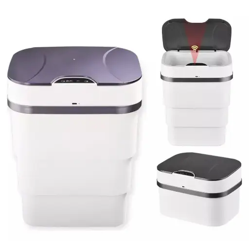[CESTO-BASURA-SMART-GRIS] Cesto Inteligente para Residuos – 10 L
